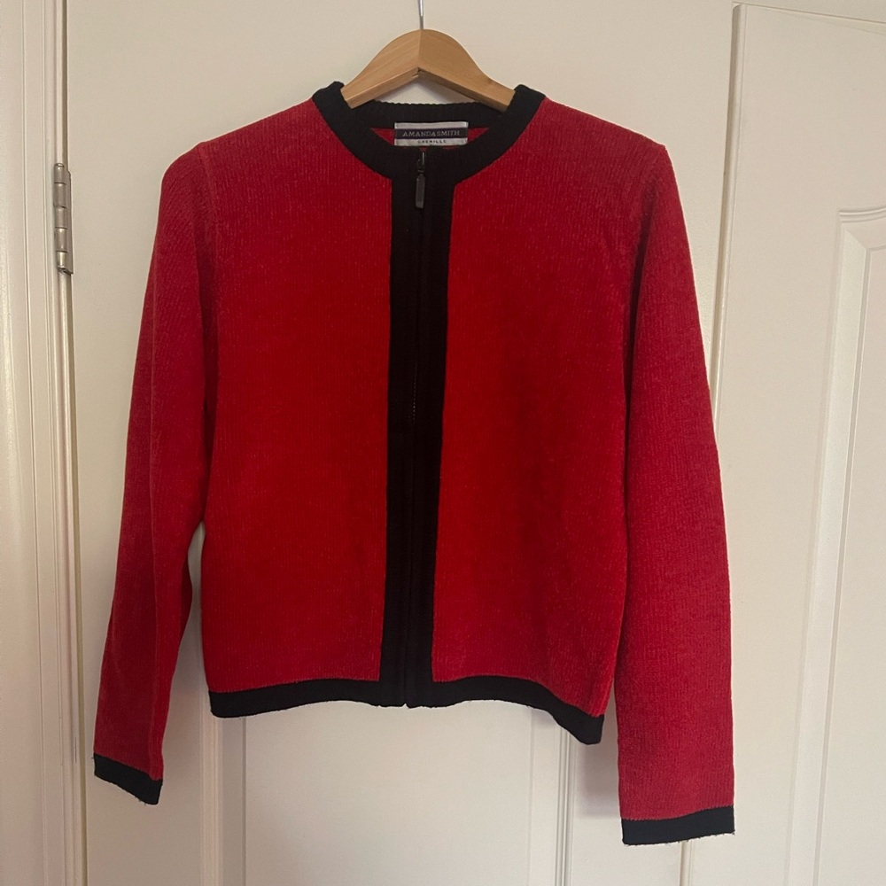 Chenille Full Zip Sweater Jacket
